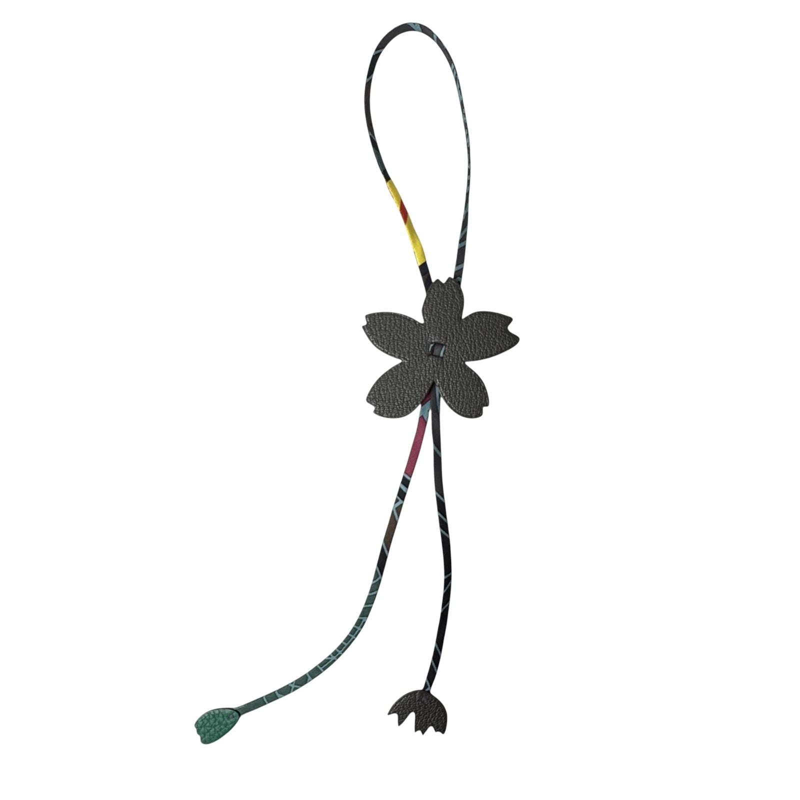 Hermes Petit H Sakura Charm Keychain