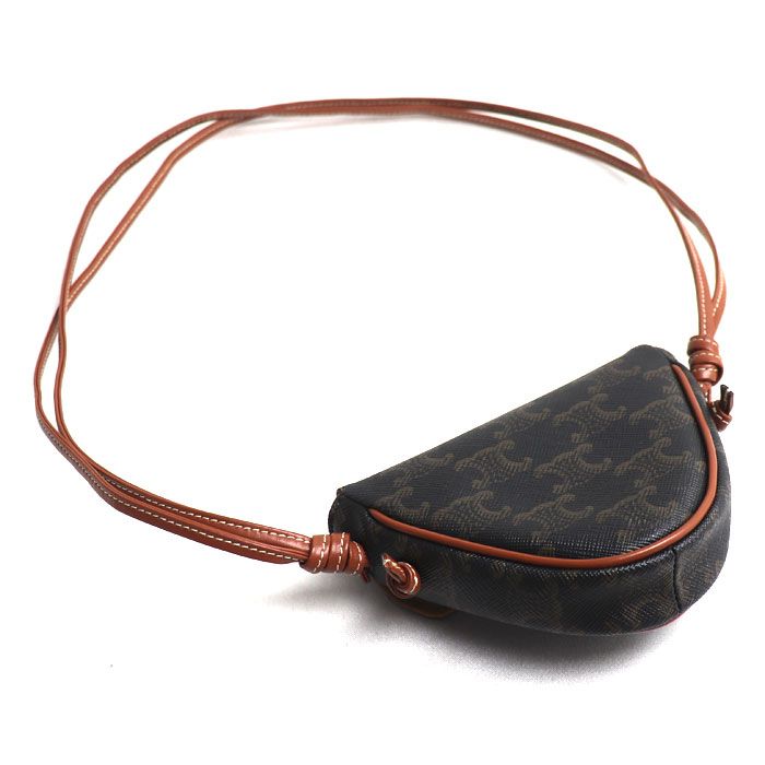 Celine Triomphe Triangle Shoulder Bag Brown — view 2