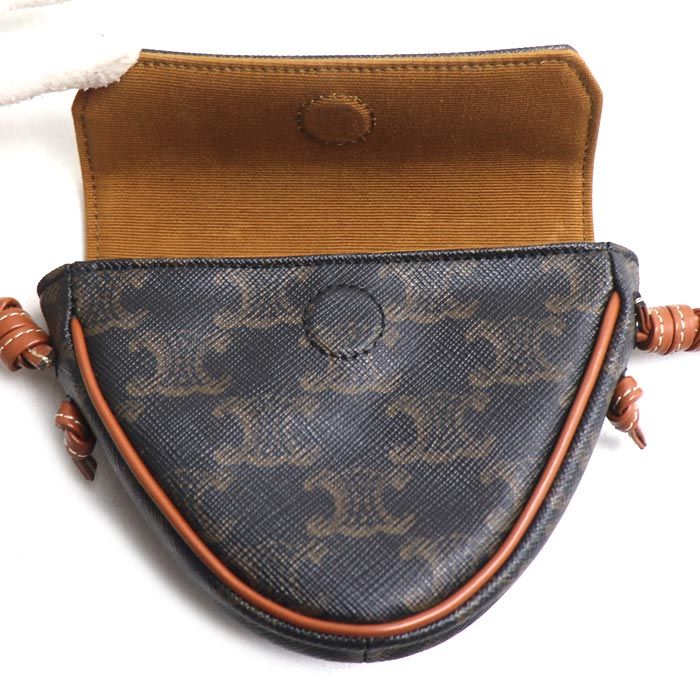 Celine Triomphe Triangle Shoulder Bag Brown — view 3