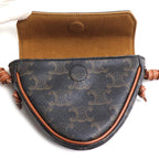 Celine Triomphe Triangle Shoulder Bag Brown — view 3
