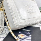 Chanel Camera Bag Jumbo CC Logo Fringe — view 5