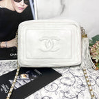 Chanel Camera Bag Jumbo CC Logo Fringe — view 4