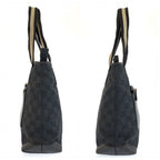 Gucci Sherry Line Black GG Canvas Leather Tote Bag — view 7