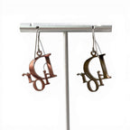 Dior D9 Logo Design Earrings Pierced Silver — view 4
