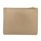 Saint Laurent Wallet Uptown Compact Leather Beige — view 2