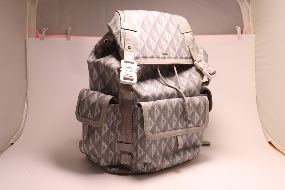 Dior Hit the Road CD Diamond Canvas Backpack — view 4