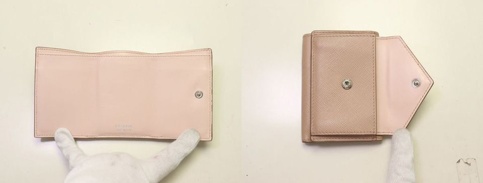 Prada Saffiano Leather Trifold Wallet — view 4