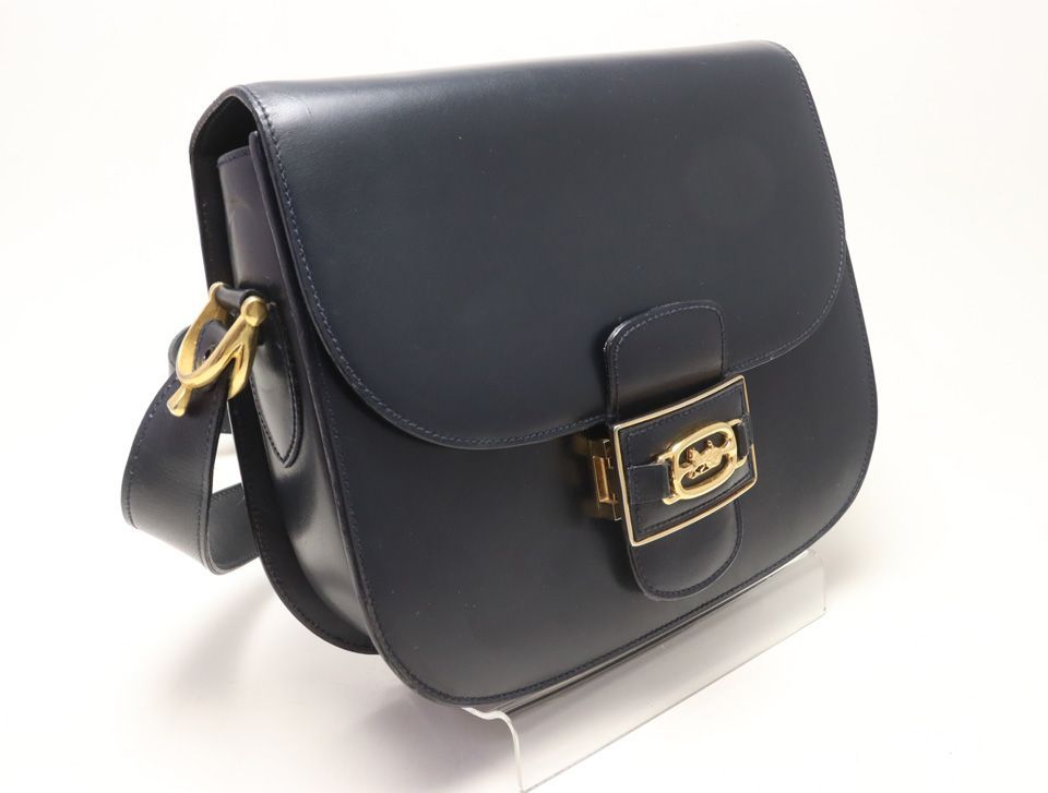 Celine Vintage Carriage Box Calf Shoulder Bag — view 4