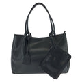 Gucci Black Silver Leather Tote Bag