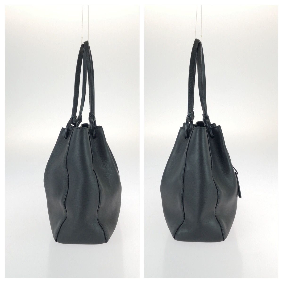Gucci Black Silver Leather Tote Bag — view 8