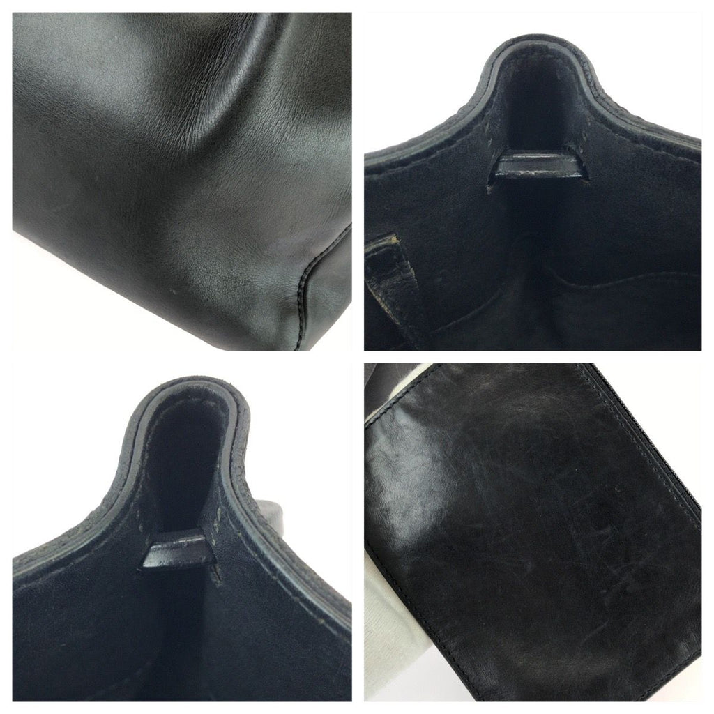 Gucci Black Silver Leather Tote Bag — view 6