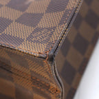 Louis Vuitton Sac Plat Damier Handbag Canvas Brown — view 7