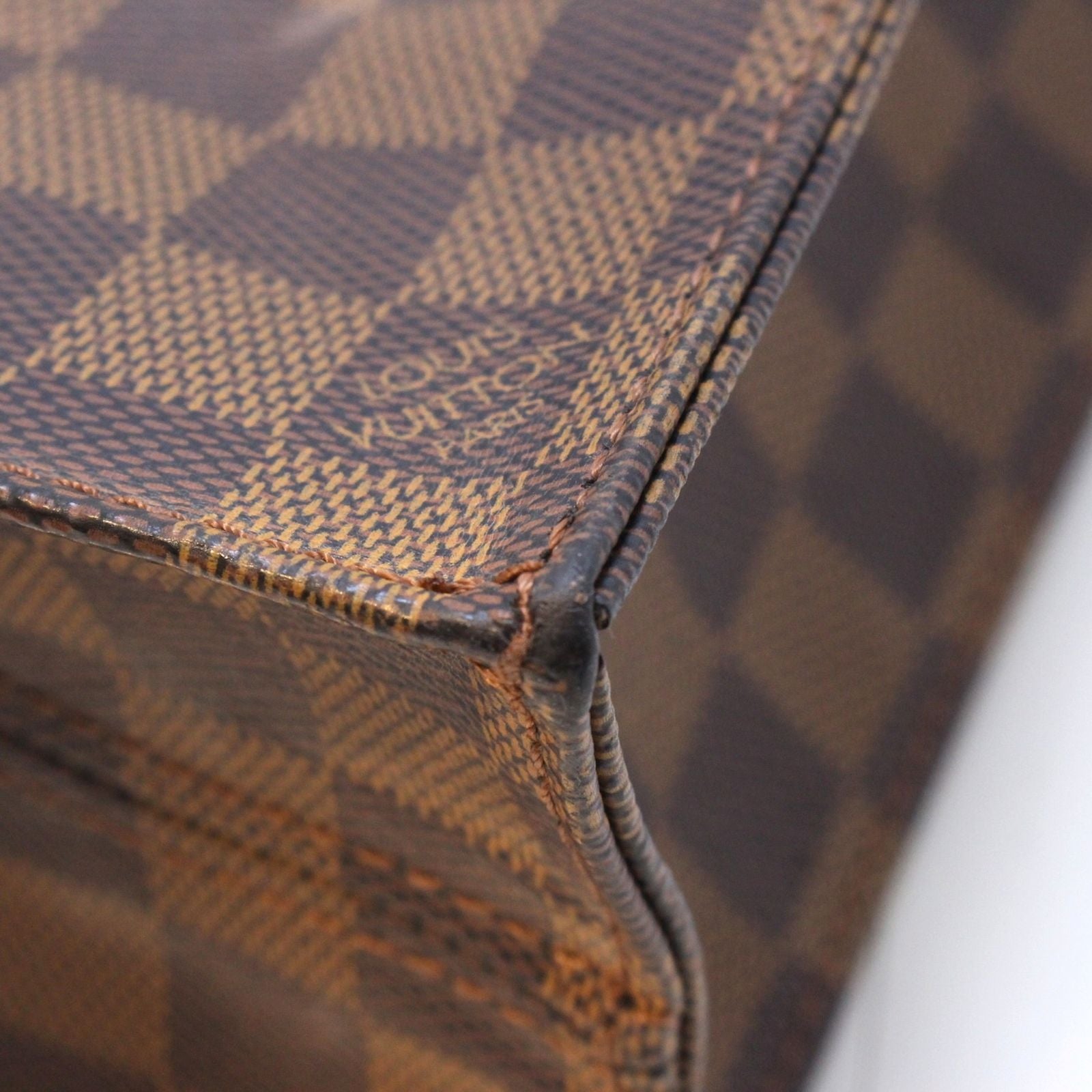 Louis Vuitton Sac Plat Damier Handbag Canvas Brown — view 7