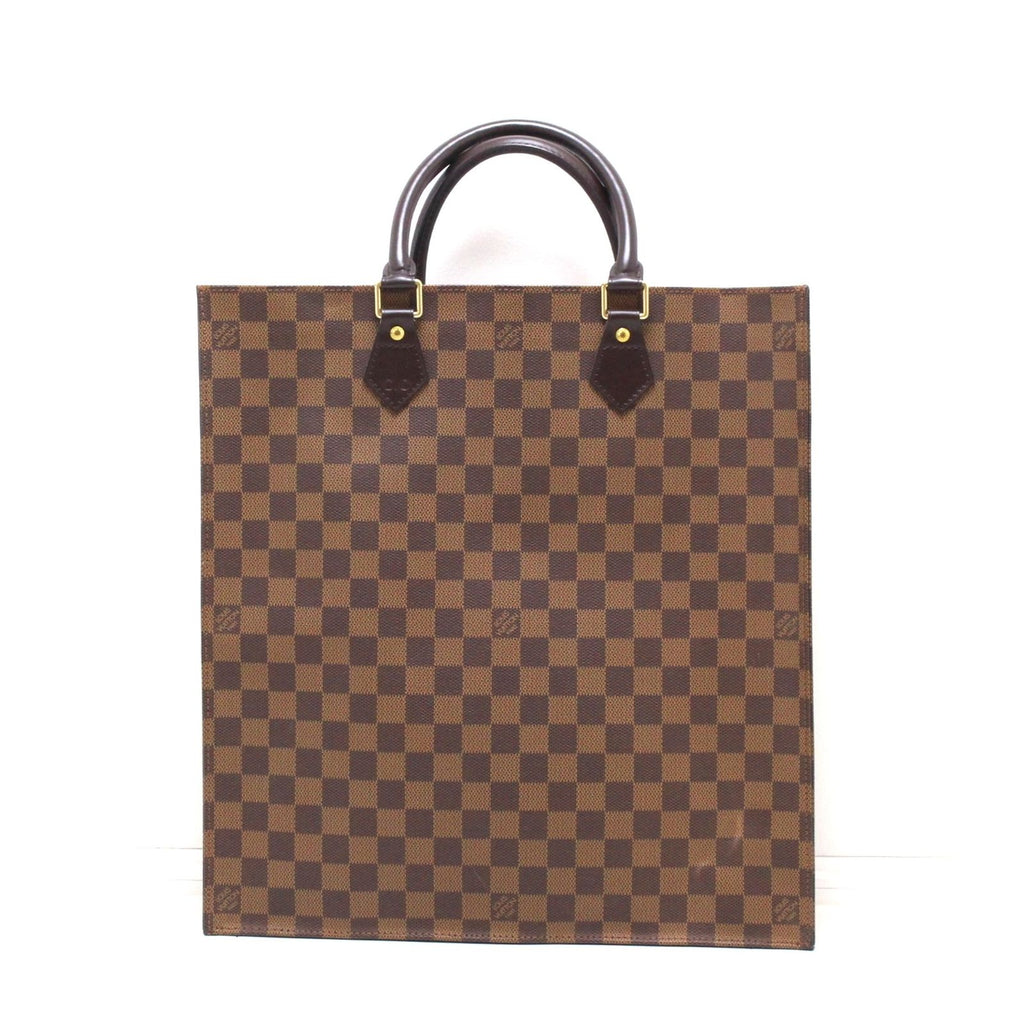 Louis Vuitton Sac Plat Damier Handbag Canvas Brown