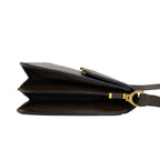 Saint Laurent Vintage YSL Logo Leather Shoulder Bag Pochette Brown — view 6