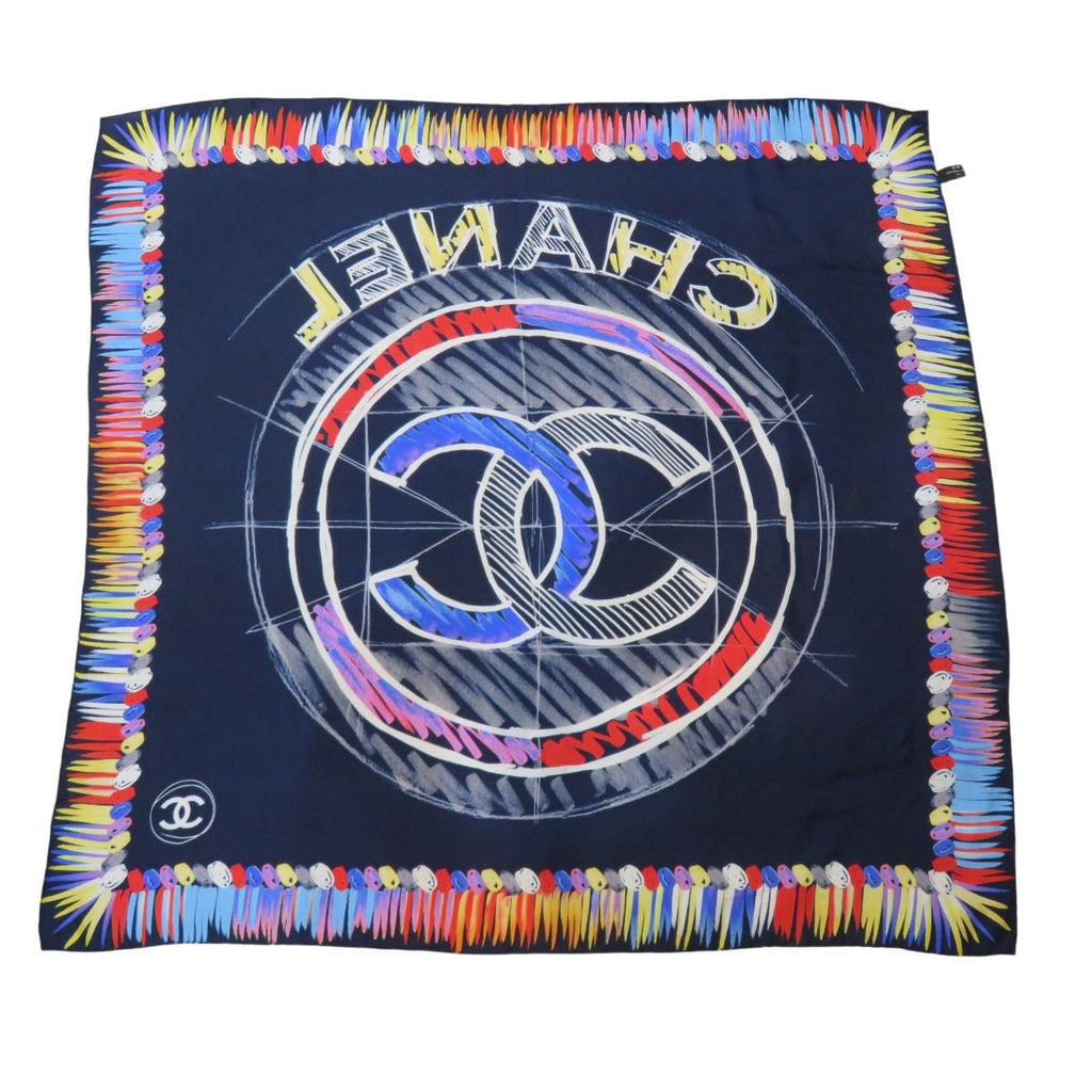 Chanel Scarf Silk Scarves Blue — view 2