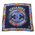 Chanel Scarf Silk Scarves Blue