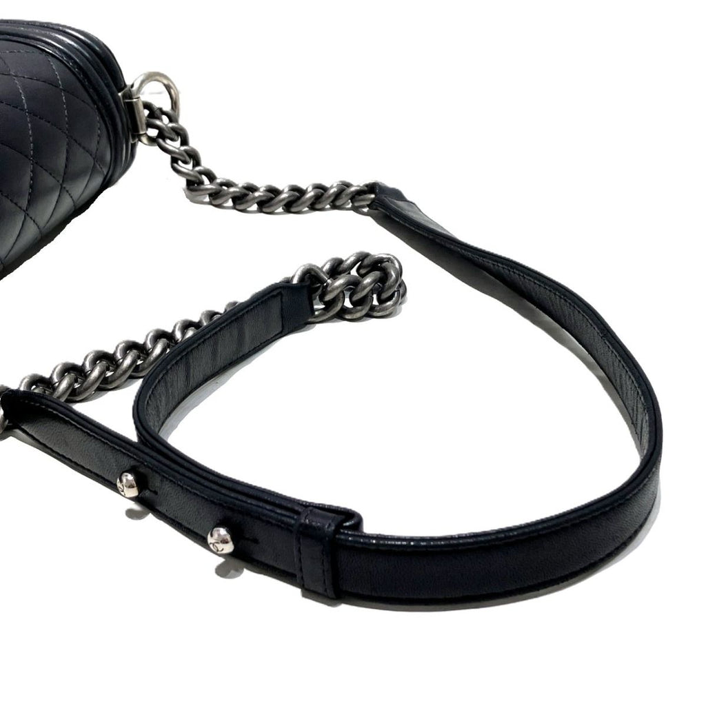 Chanel Large Chain Shoulder Bag Boy Lambskin — view 6