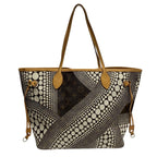 Louis Vuitton Yayoi Kusama Collaboration Neverfull MM Monogram Wave Tote Bag — view 2