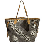 Louis Vuitton Yayoi Kusama Collaboration Neverfull MM Monogram Wave Tote Bag
