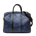 Louis Vuitton Porte Documents Voyage Damier Cobalt Business Bag Canvas Leather