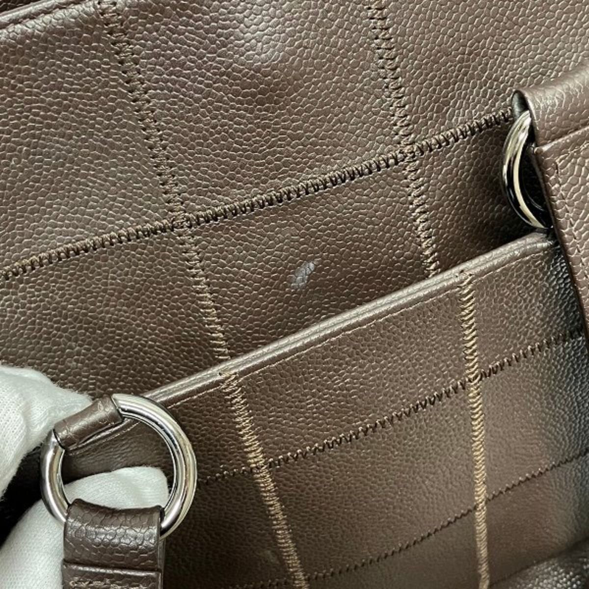 Chanel Choco Bar Tote Bag Caviar Leather — view 6