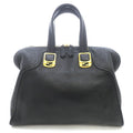 Fendi Chameleon Large 2-Way Shoulder Bag Leather Black