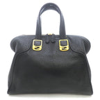 Fendi Chameleon Large 2-Way Shoulder Bag Leather Black