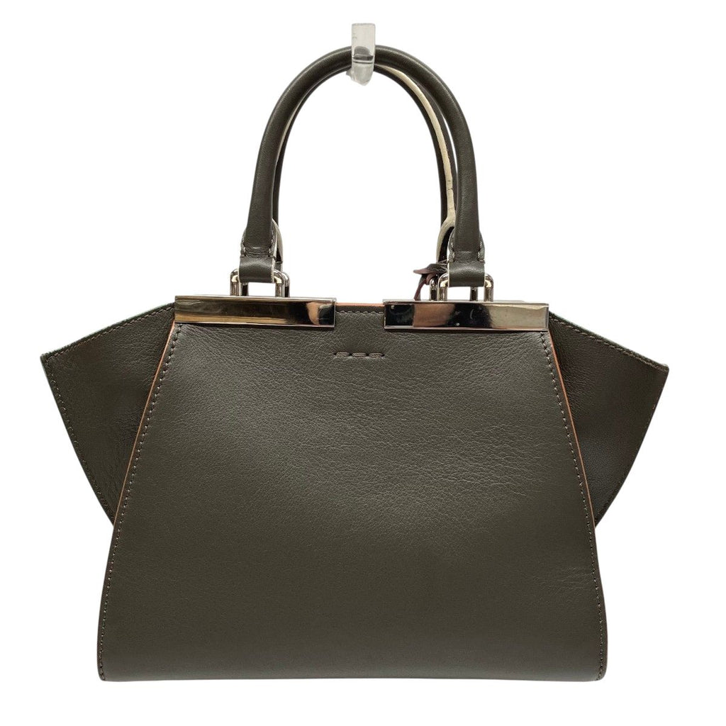 Fendi Handbag Leather Gray — view 2