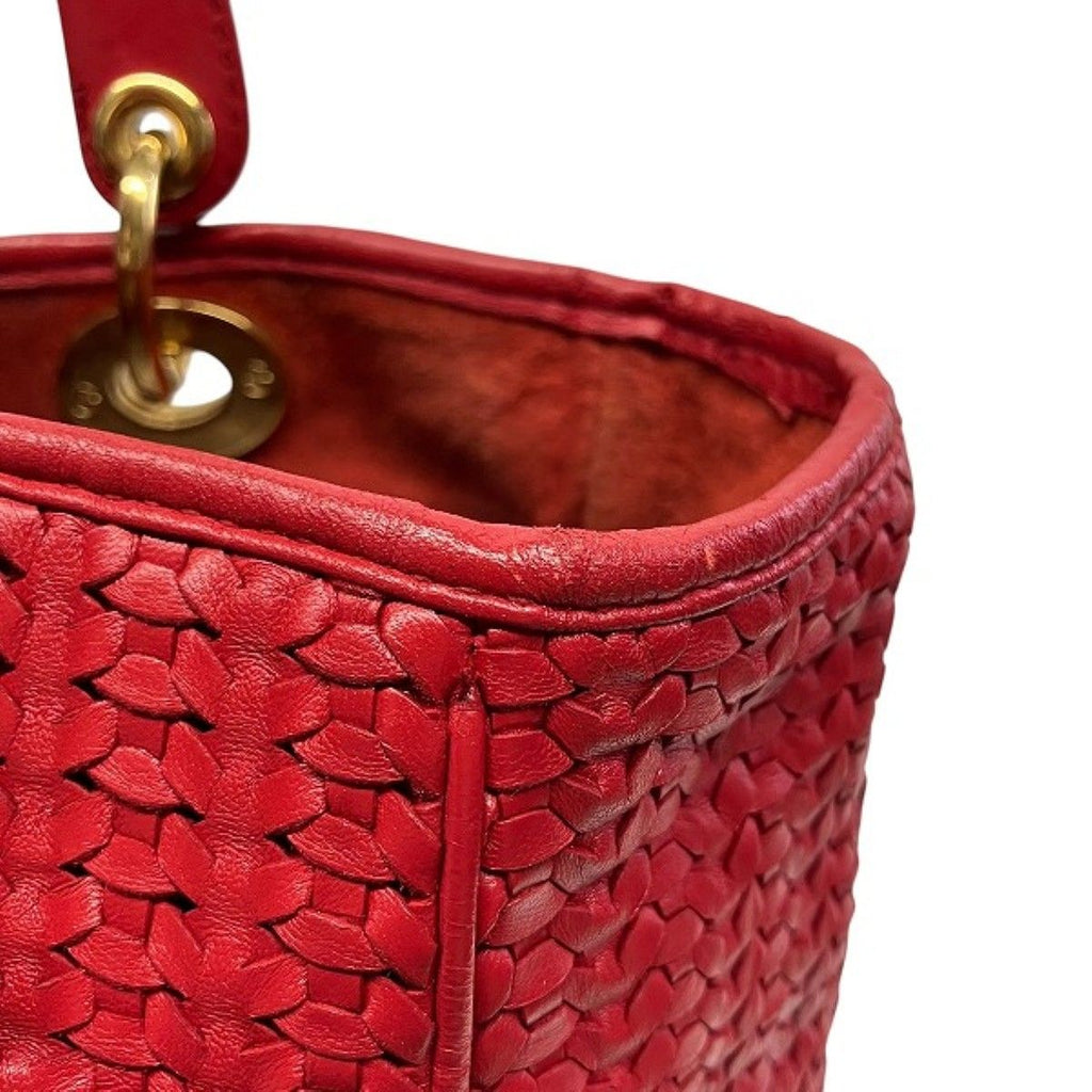 Dior Intrecciato Lady Dior Handbag Leather — view 6