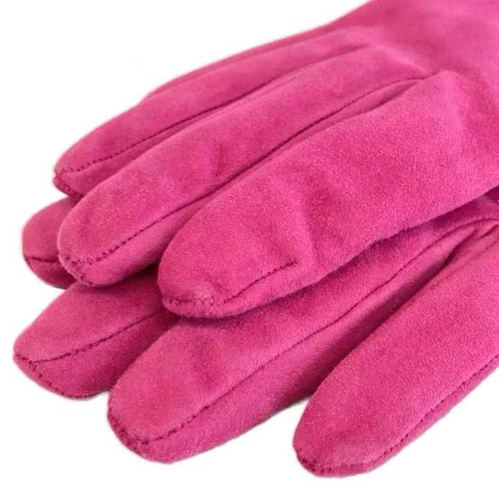 Gucci Gloves Suede Bee Ribbon S Pink — view 4