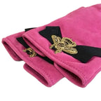 Gucci Gloves Suede Bee Ribbon S Pink — view 5