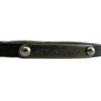 Saint Laurent Paris ID Plate Leather Bracelet Bangle Logo Black — view 5