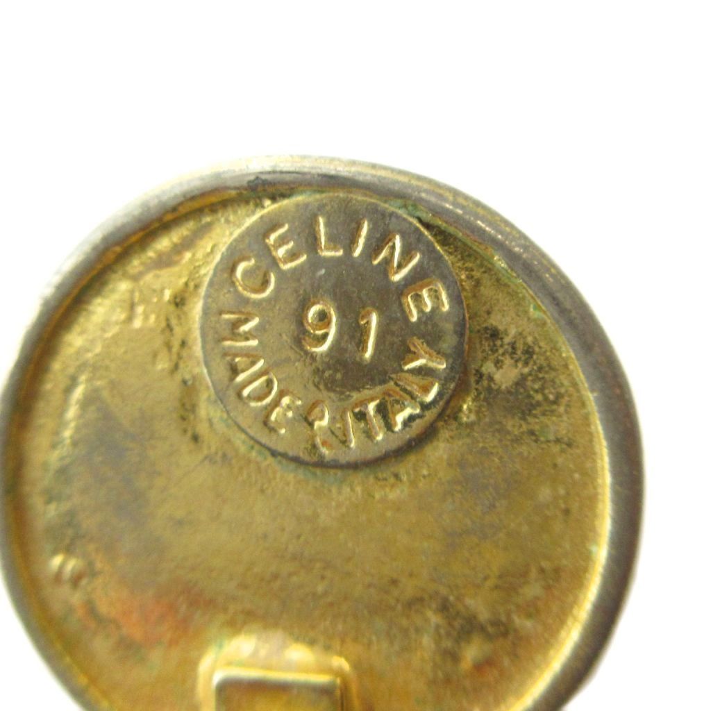 Celine Earrings Clip on Rhinestone Gold — view 5