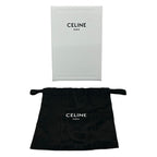 Celine Trifold Wallet Small Flap Triomphe Black Leather — view 6