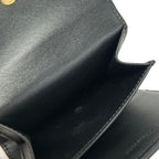 Celine Trifold Wallet Small Flap Triomphe Black Leather — view 4