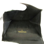 Chanel Vintage Coin Purse Bifold Leather CC Logo Stitch Black — view 7