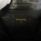 Chanel Vintage Coin Purse Bifold Leather CC Logo Stitch Black — view 4