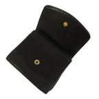 Chanel Vintage Coin Purse Bifold Leather CC Logo Stitch Black — view 3