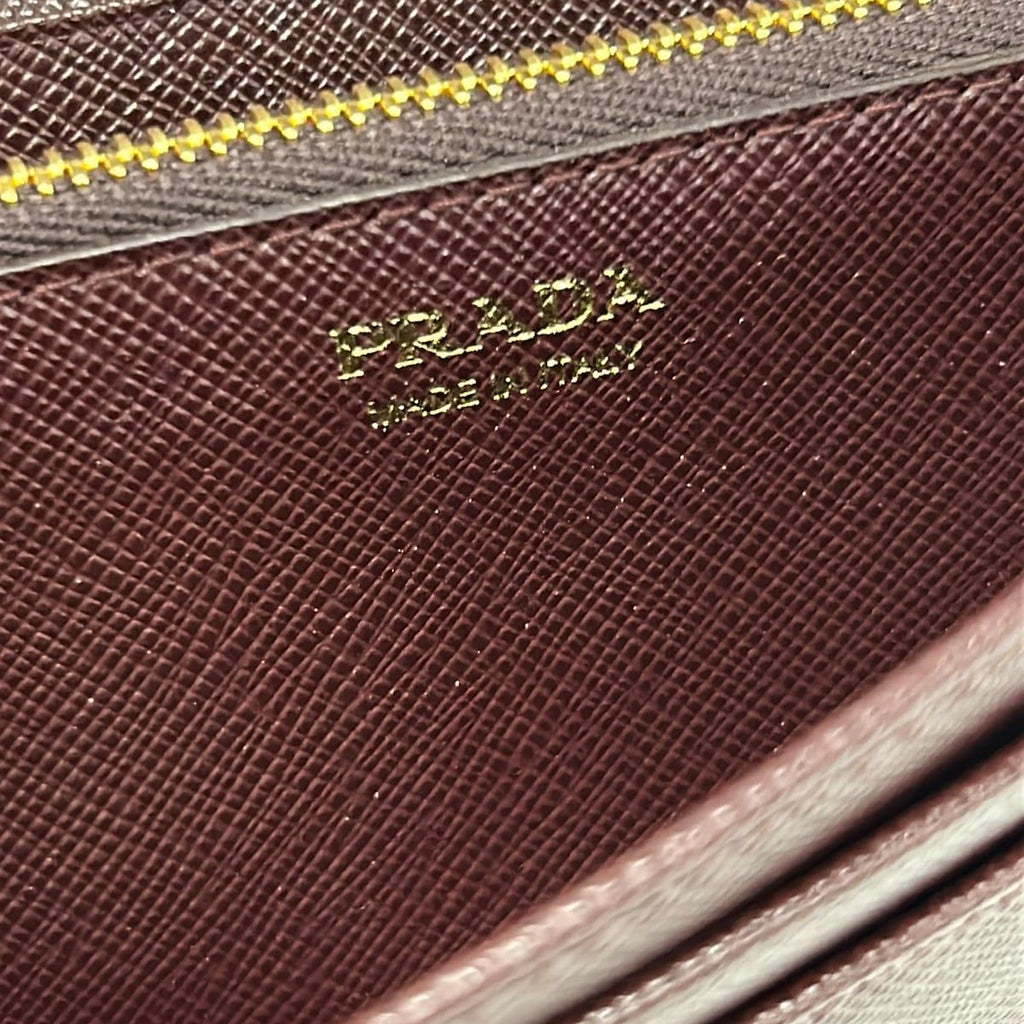 Prada Wallet Bordeaux Leather — view 7