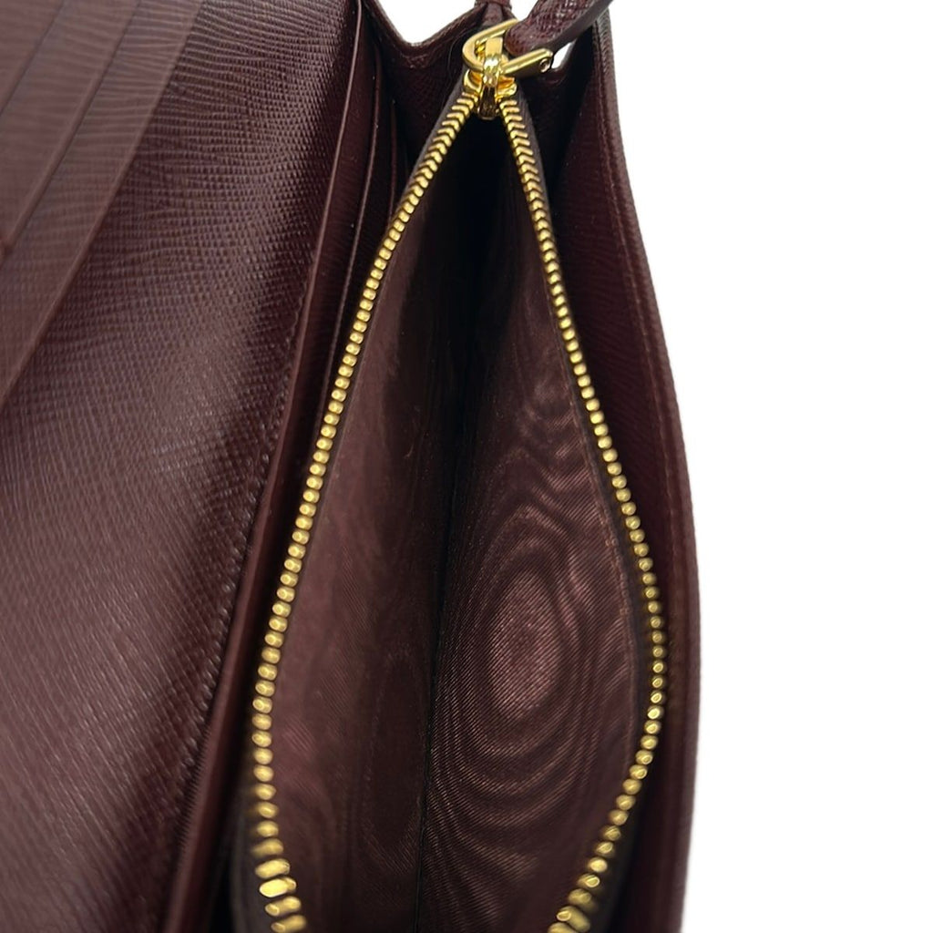 Prada Wallet Bordeaux Leather — view 5