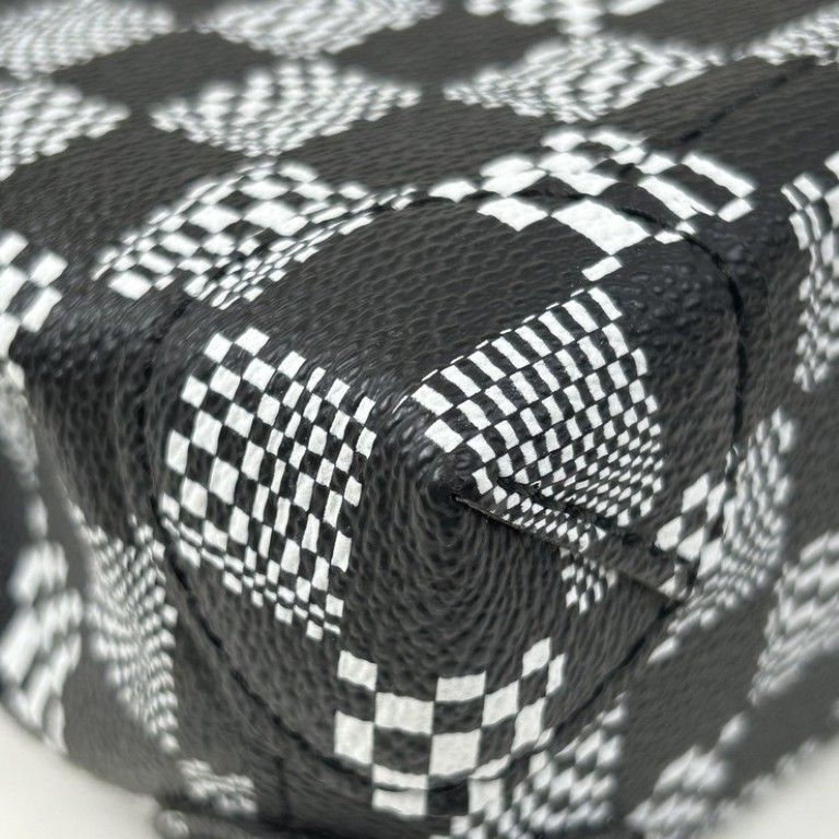 Louis Vuitton Shoulder Bag Steamer XS Black White Damier Distorted 2-Way — view 4