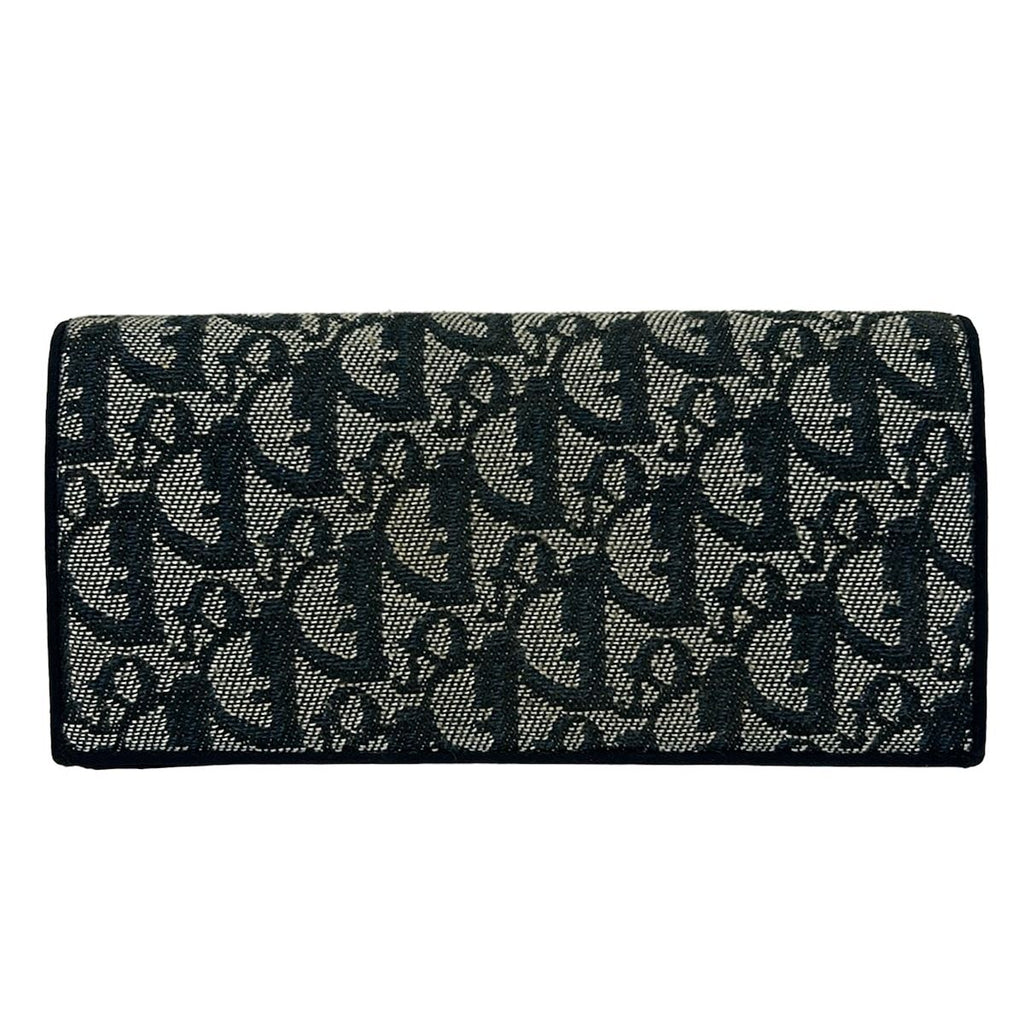 Dior Wallet Logo Glam Dark Navy Ivory — view 2