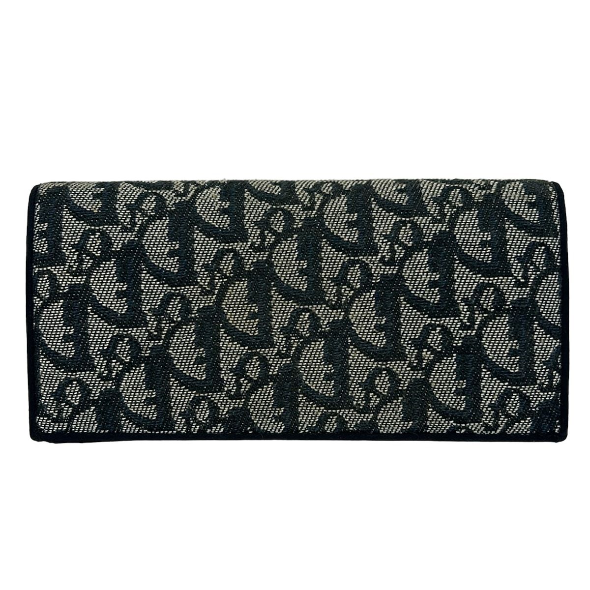 Dior Wallet Logo Glam Dark Navy Ivory — view 2