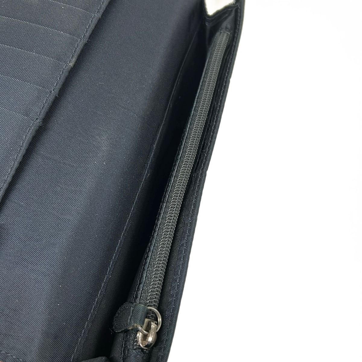 Dior Wallet Logo Glam Dark Navy Ivory — view 4