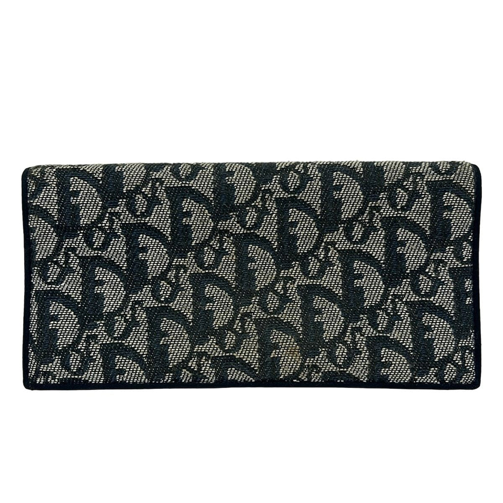 Dior Wallet Logo Glam Dark Navy Ivory