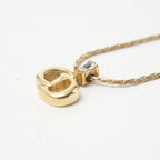 Dior Necklace CD Logo Rhinestone Gold — view 6