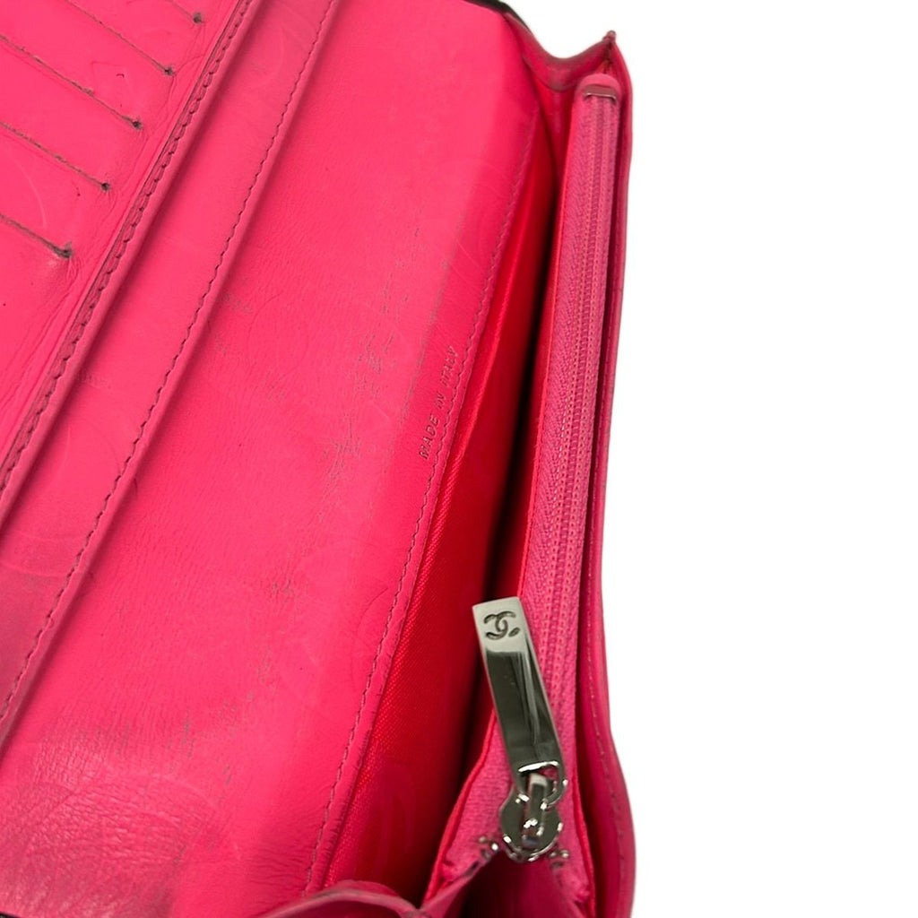 Chanel Wallet Cambon Line Black Pink CC Logo Leather — view 4