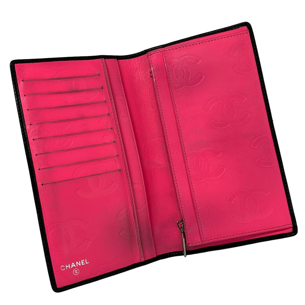 Chanel Wallet Cambon Line Black Pink CC Logo Leather — view 3
