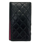 Chanel Wallet Cambon Line Black Pink CC Logo Leather — view 2